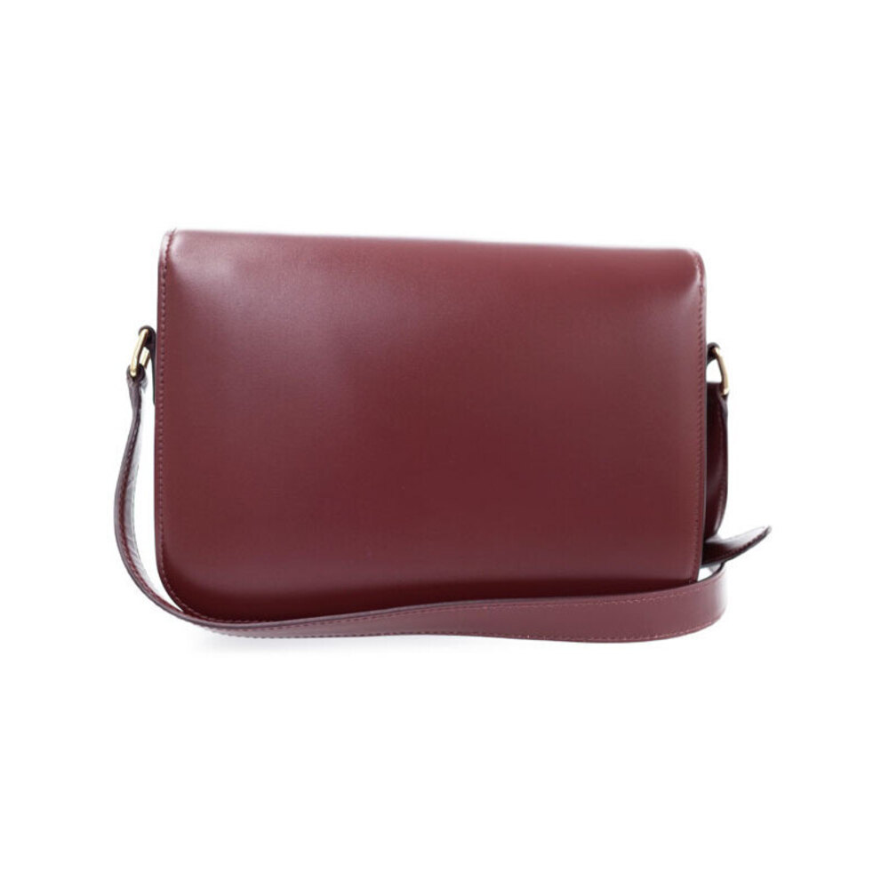 Celine Triomphe bag burgundy Red shiny calfskin - Picture 2 of 5